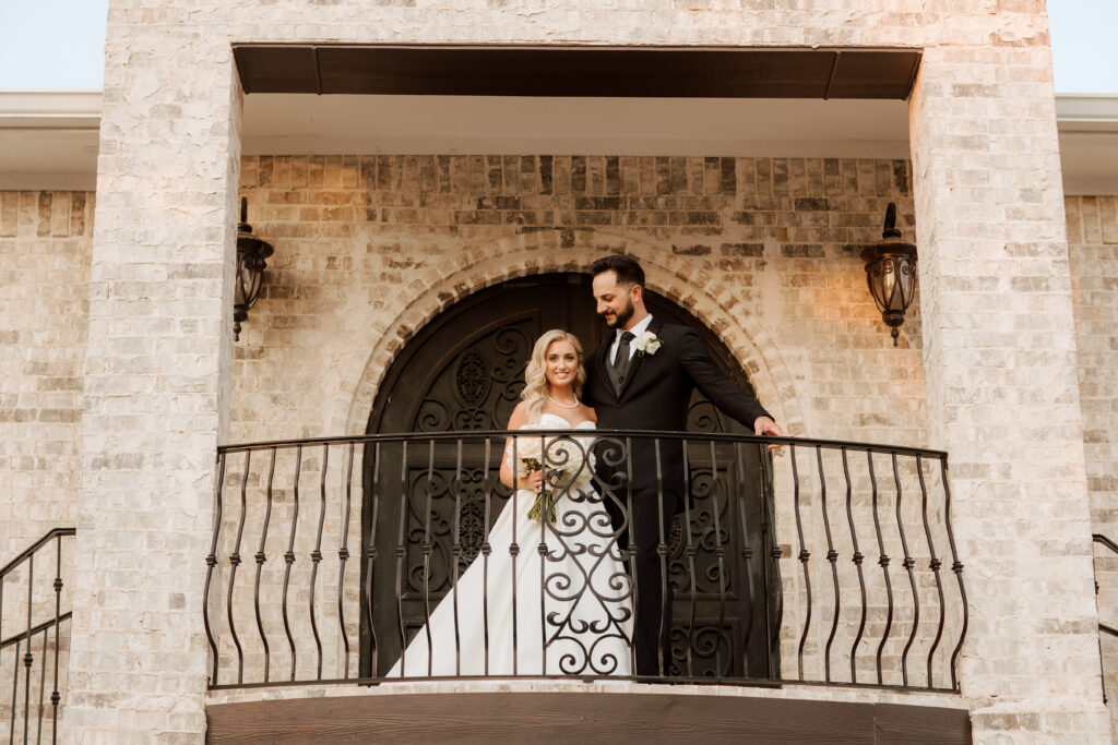 Fort Worth wedding venue groom in cocktail attire