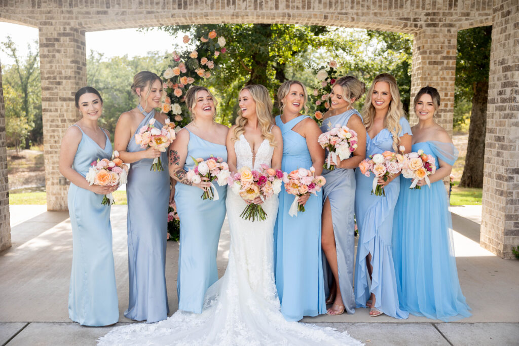 Fort Worth Bride and Bridesmaids dresses
