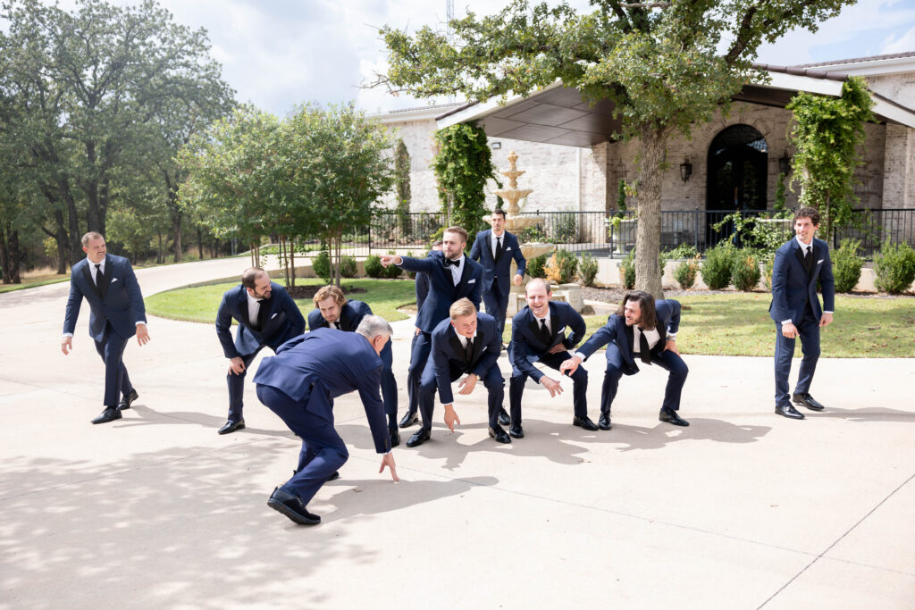 Fort Worth Groom and Groomsmen wearing cocktail attire