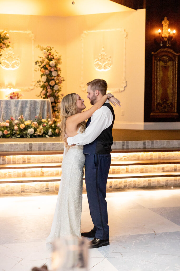 Romantic first dance at a Fort Worth wedding venue