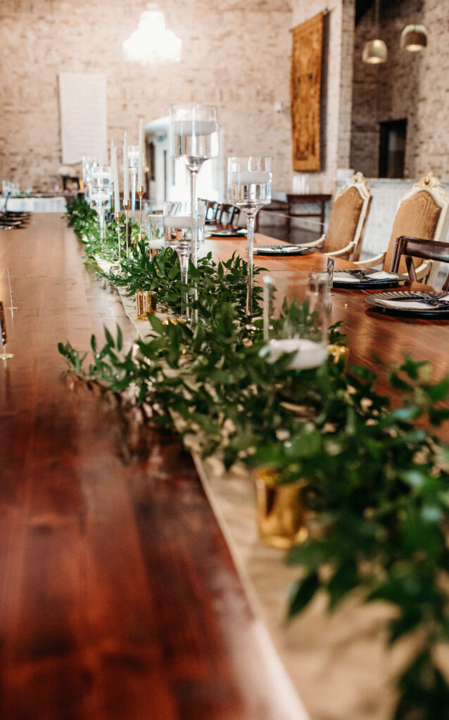 Fort Worth Wedding Reception with luxury decor and design features