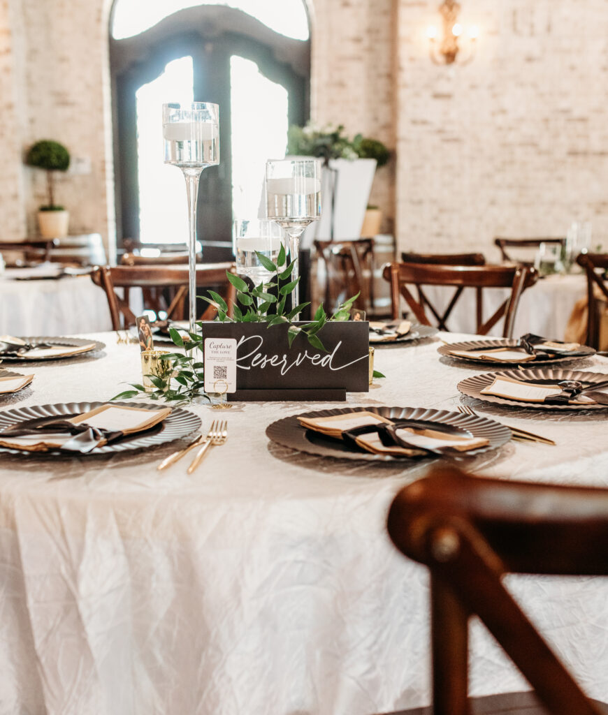 Fort Worth Wedding Reception with luxury decor and design features