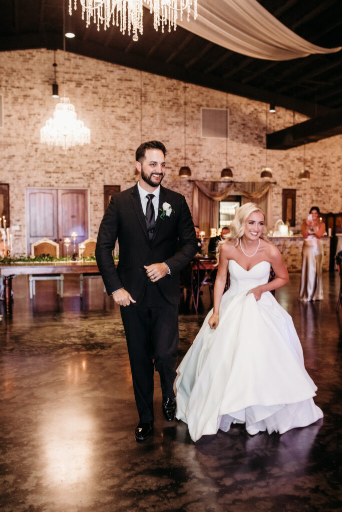 Fort Worth Wedding venue luxury bride and groom dancing at their European villa style wedding reception