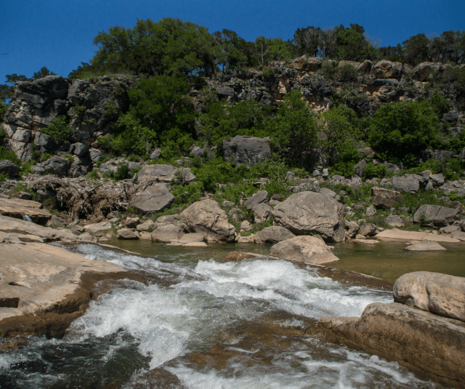Fort Worth wedding venue provides planning tips: places for engagement photos, Pedernales Falls State Park, a Texas state park in Blanco County, Texas where couples can plan engagement photo sessions