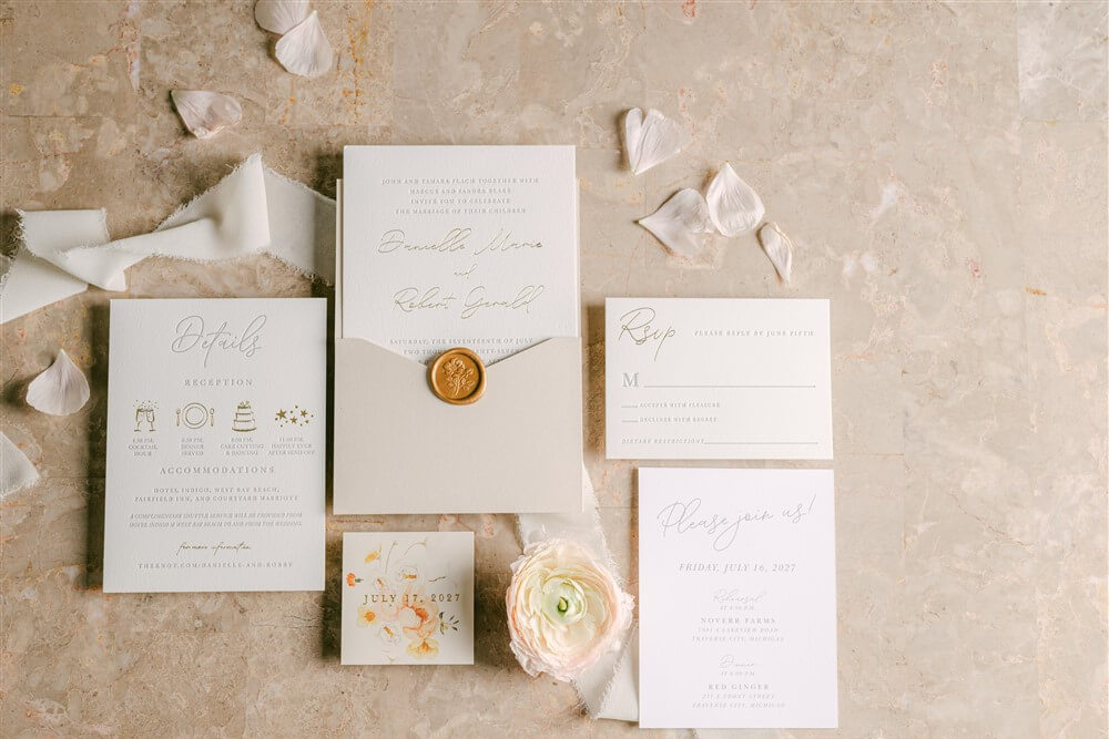 Fort Worth couple creating a Canva wedding website with private RSVP portal